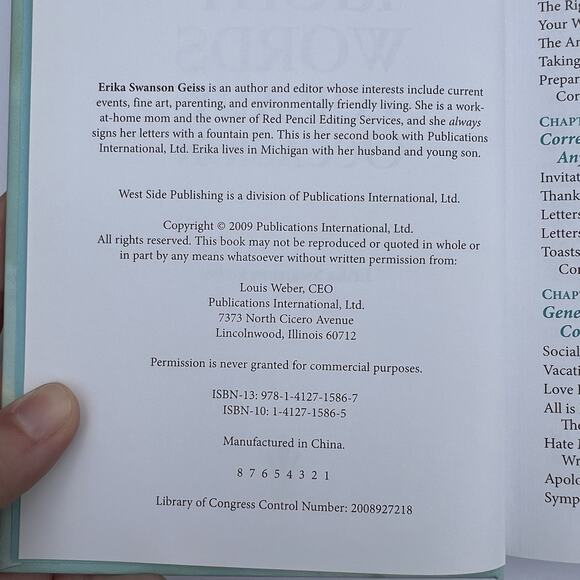 The Right Words for Any Occasion by Erika M Swanson Hardcover Book - Picture 3 of 9